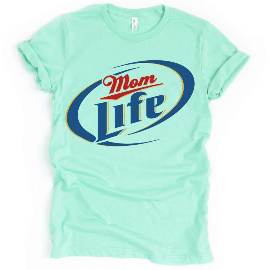 Momlife Miller Lite Tee – Mint