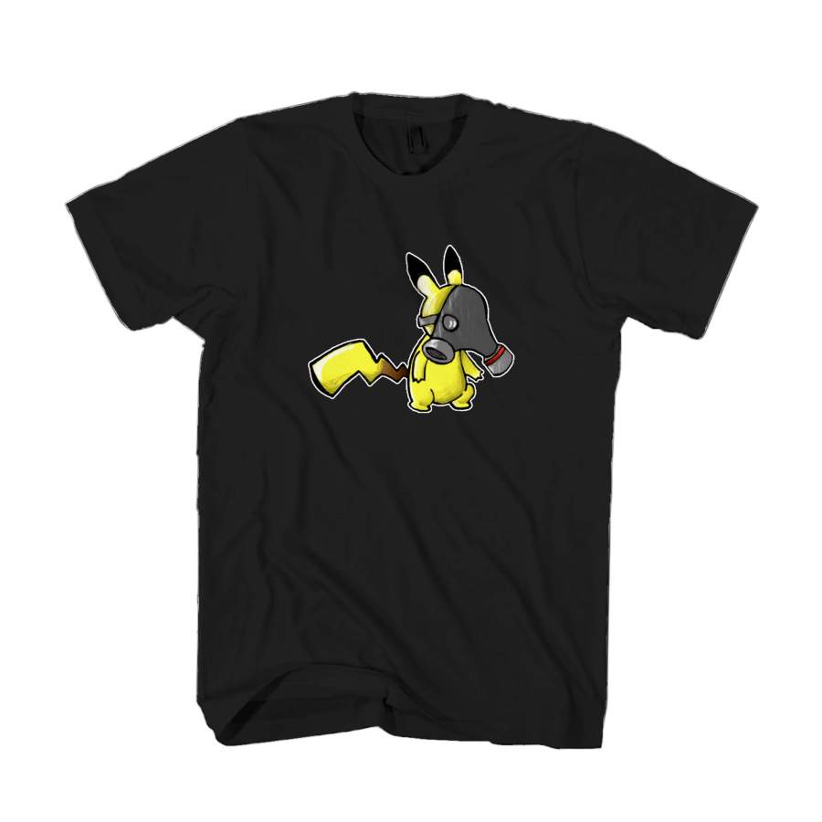 Pikachu Gas Mask Pokemon Marijuana Man’s T-Shirt