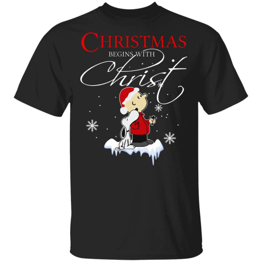 Christmas Begins With Christ Snoopy Shirt