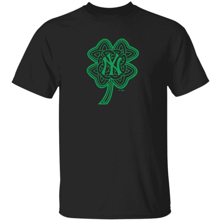 New York Yankees Fanatics Branded Big & Tall St. Patrick’s Day Celtic Charm T-Shirt ?C Black cotton plus size