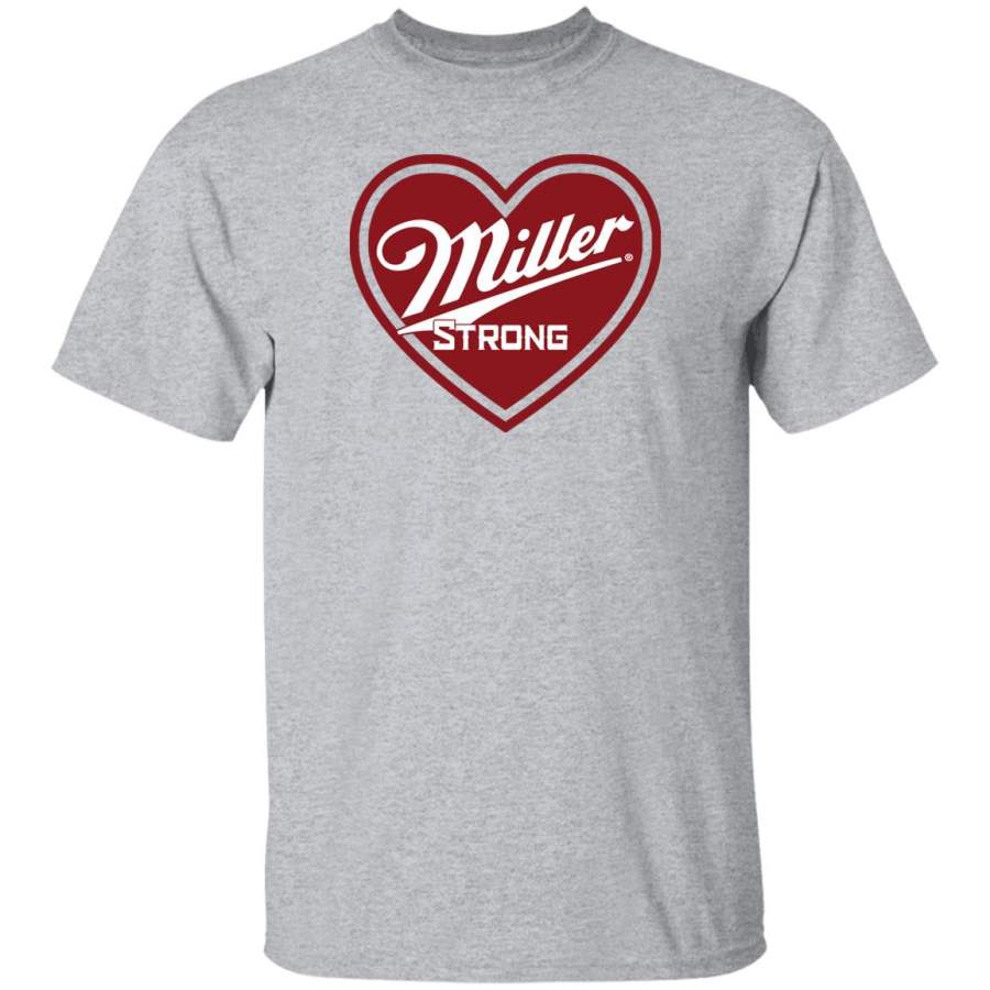 Miller strong Brew City Brand donates T-shirts grey cotton plus size