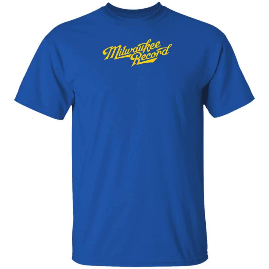 Milwaukee record shirt blue custom plus size