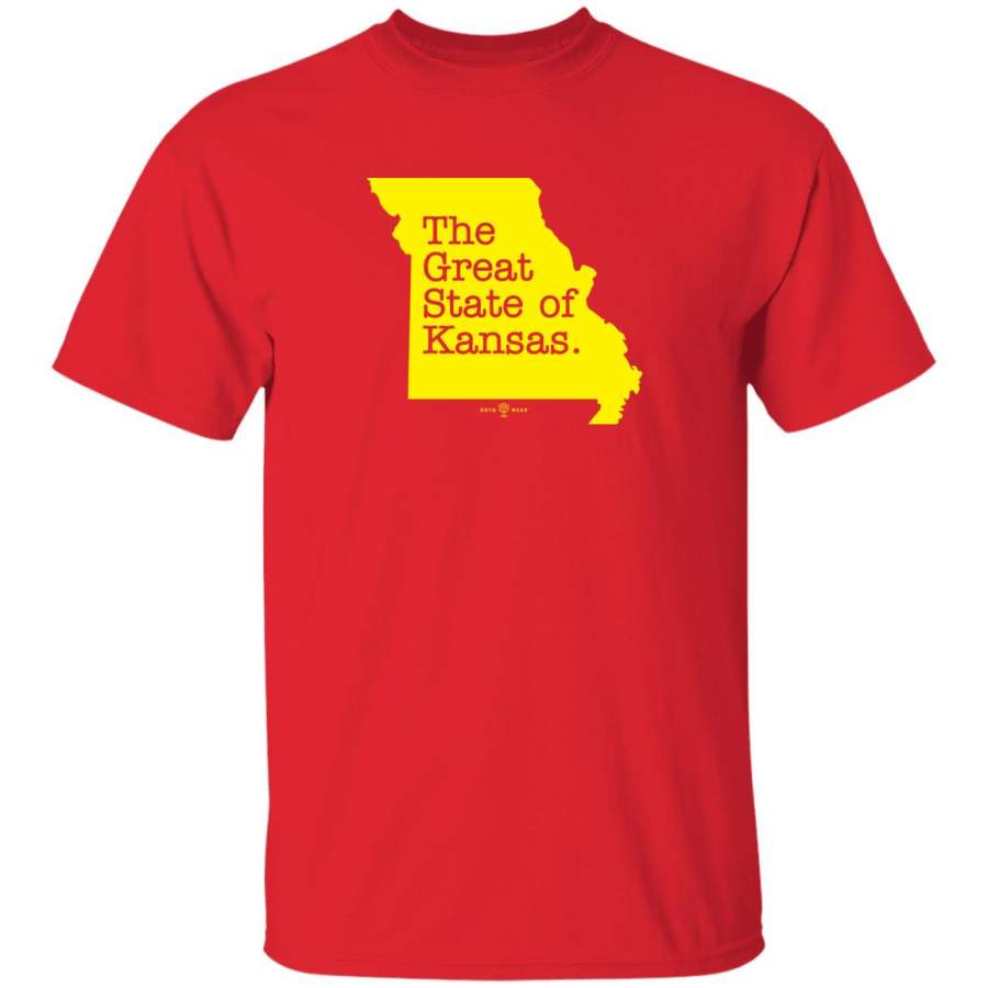 Great State of Kansas shirt red plus size custom cotton