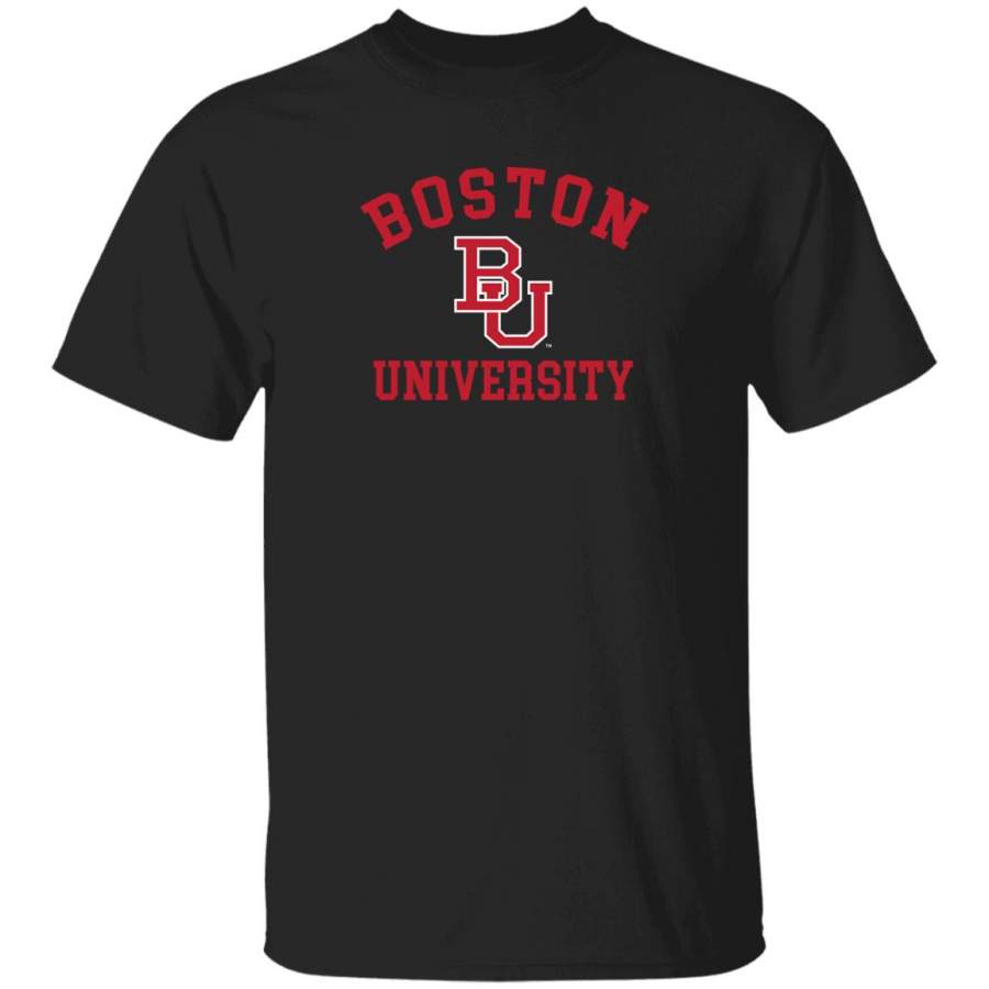 Boston university merch league academy crew t shirt black custom plus size