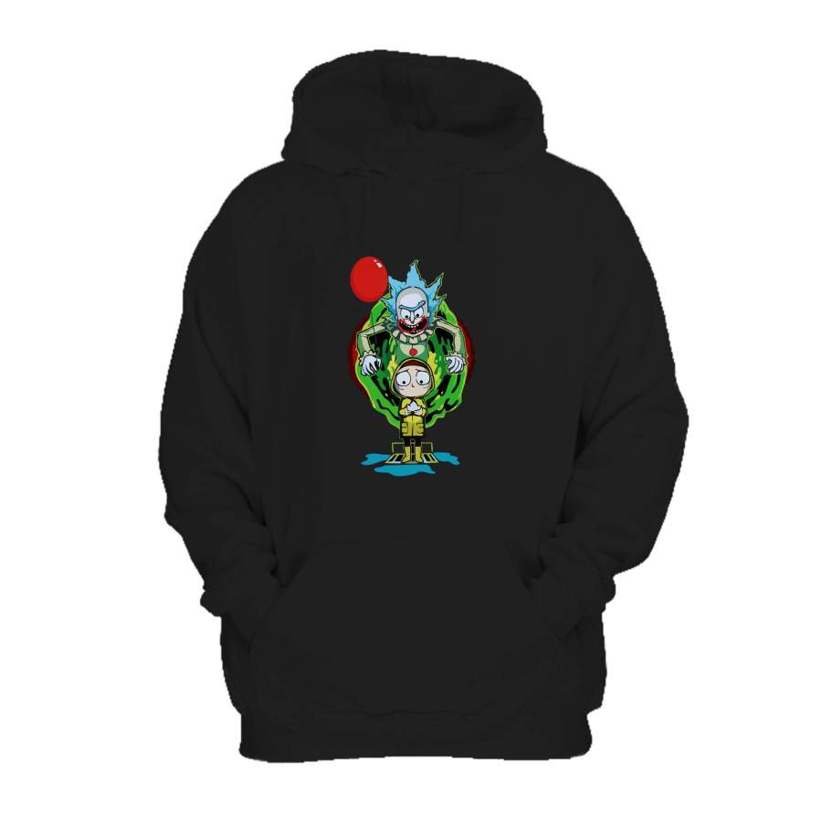 It And Morty Pennywise Rick And Morty Combo Hoodie