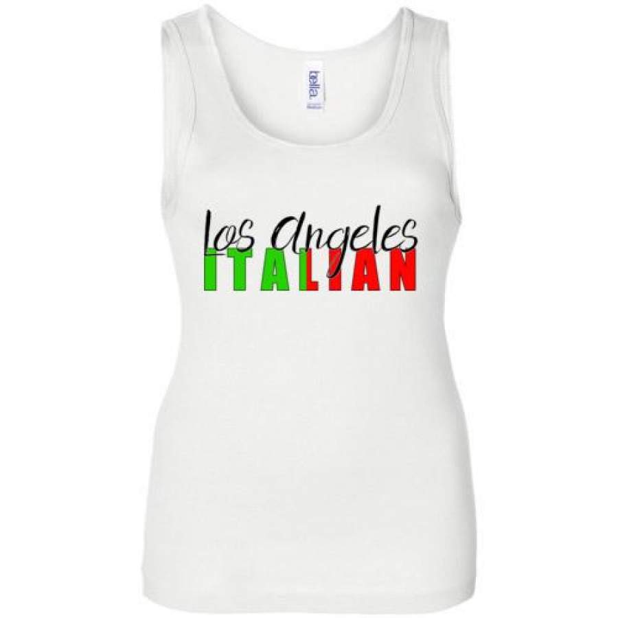 Los Angeles Italian Ladies Fashion Wide Strap Tank Top