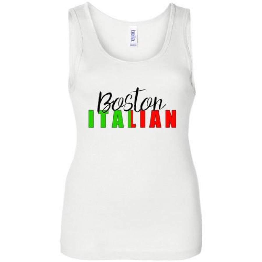 Boston Italian – Ladies Wide Strap Tank Top