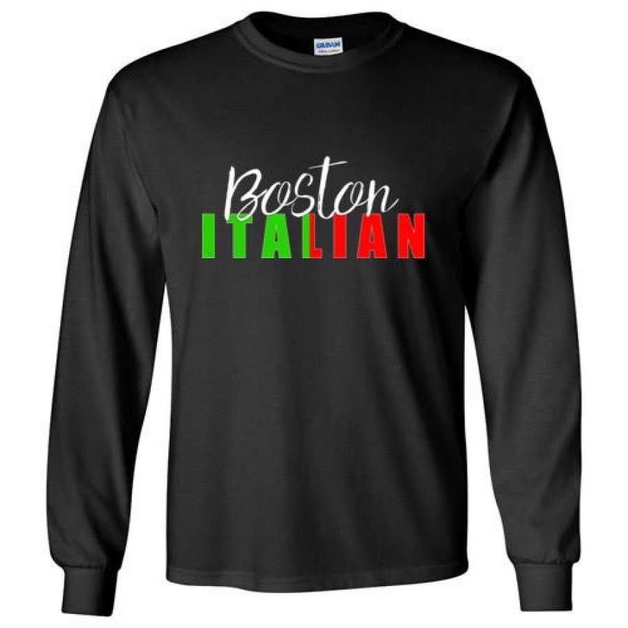 Boston Italian – Dark Colored Long Sleeve Unisex T-Shirt