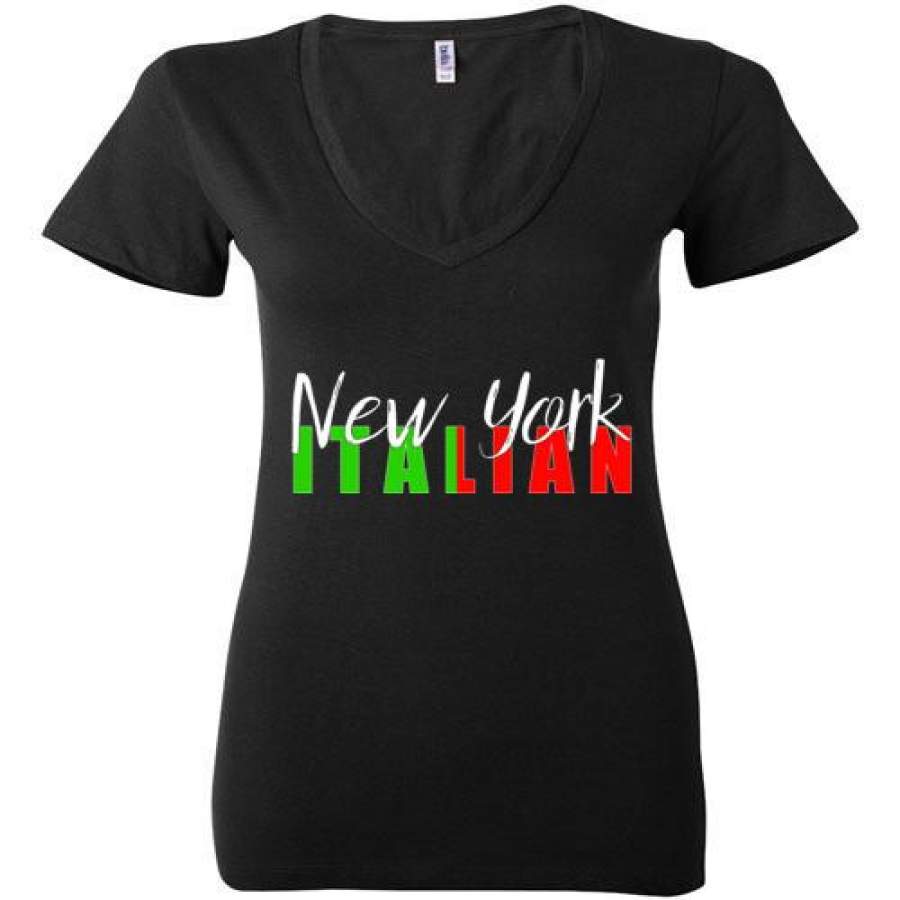 New York Italian Ladies V-Neck T-Shirt