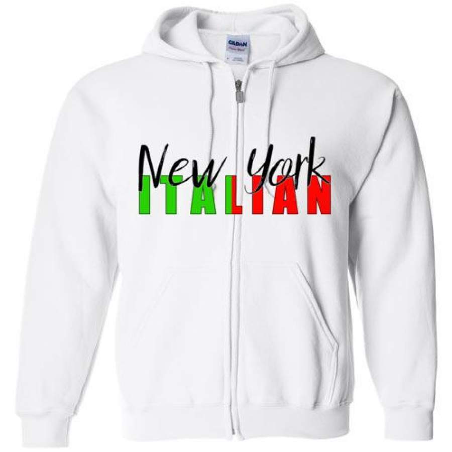 New York Italian – Zipper Front Hoodie