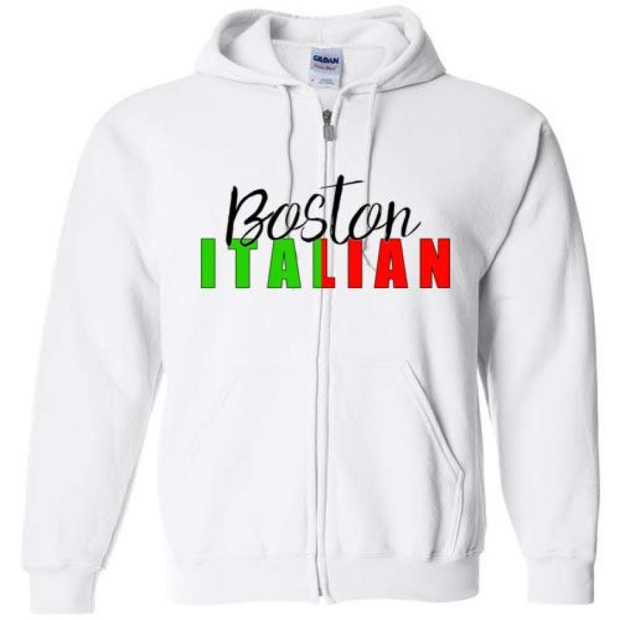 Boston Italian – Zipper Front Hoodie