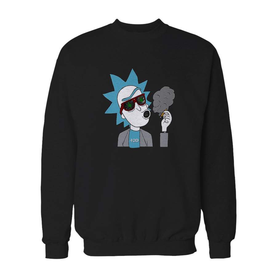 Rick and Morty Dab Rig Cannabis Marijuana Stoner Gift Sweatshirt