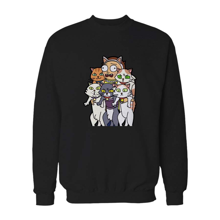 Rick And Morty Cats Pickle Rick Neko Atsume Sweatshirt