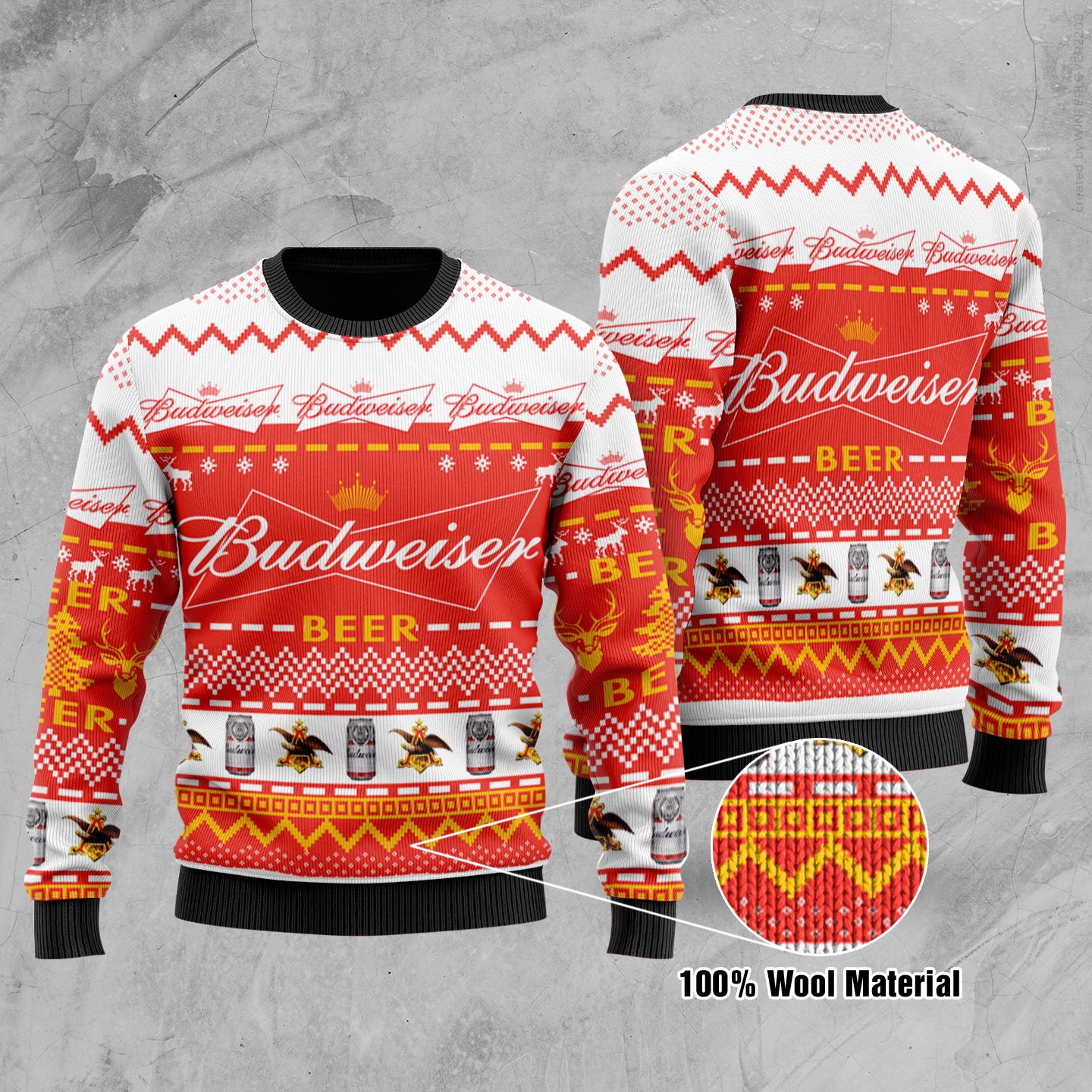 Budweiser Wool Sweater 3D