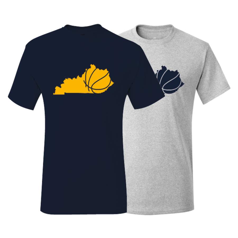 Kentucky Murray Inspired Basketball Navy Blue & Gold T-Shirt