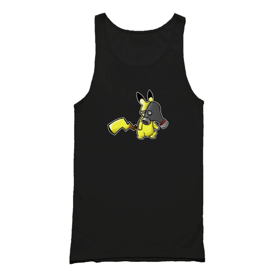 Pikachu Gas Mask Pokemon Marijuana Tank Top