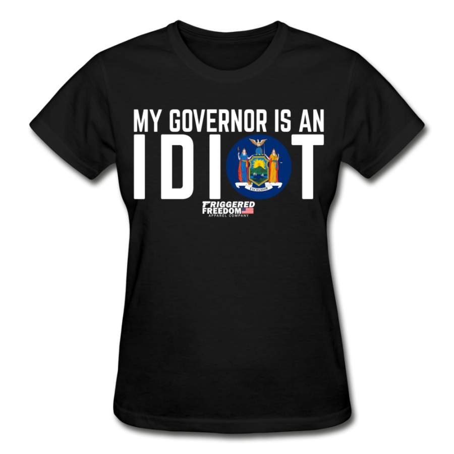 My Governor Is An Idiot (New York Flag) Ultra Cotton Ladies T-Shirt