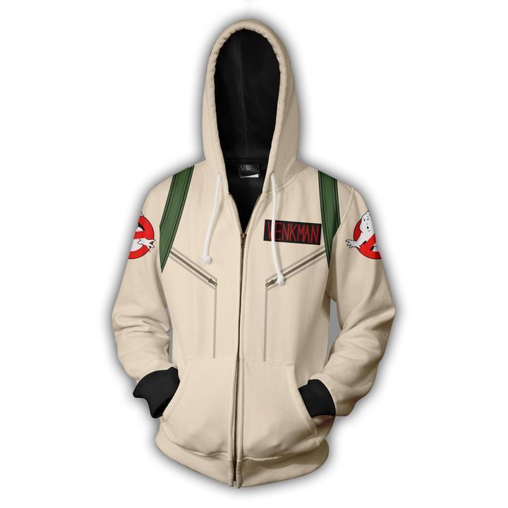 Ghostbusters Cosplay Zip Up Hoodie Unisex Hoodie Sweatershirt