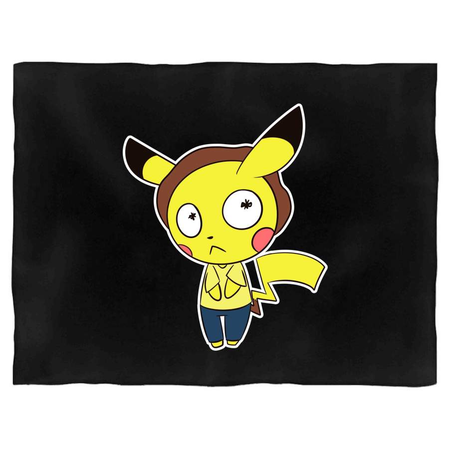 Morty Chu Rick And Morty Pikachu Pokemon Blanket