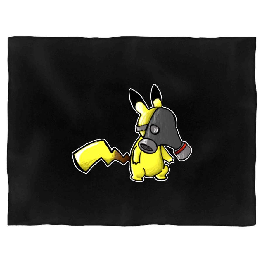 Pikachu Gas Mask Pokemon Marijuana Blanket