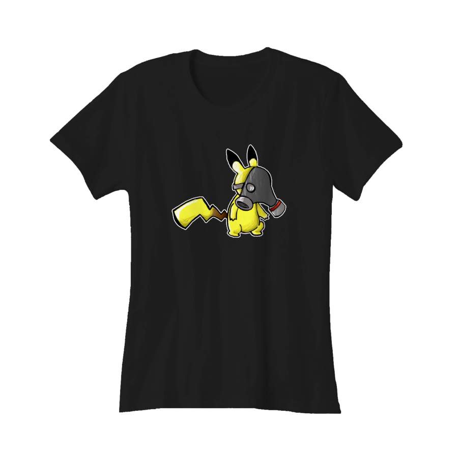 Pikachu Gas Mask Pokemon Marijuana Women’s T-Shirt