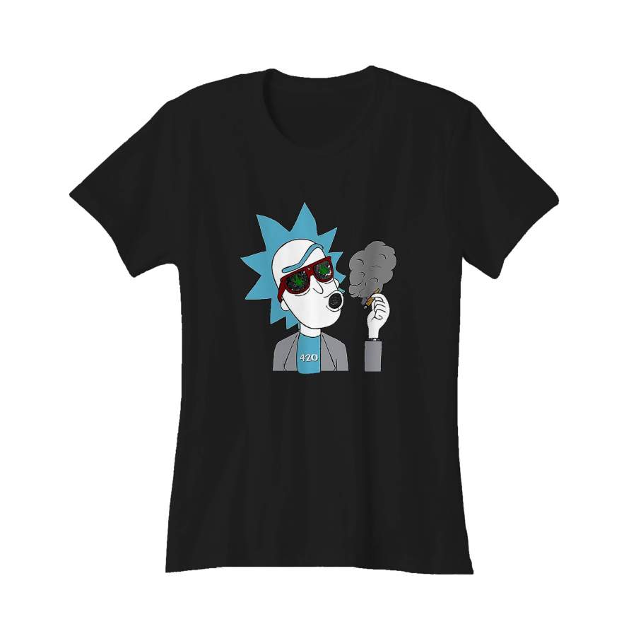 Rick and Morty Dab Rig Cannabis Marijuana Stoner Gift Women’s T-Shirt