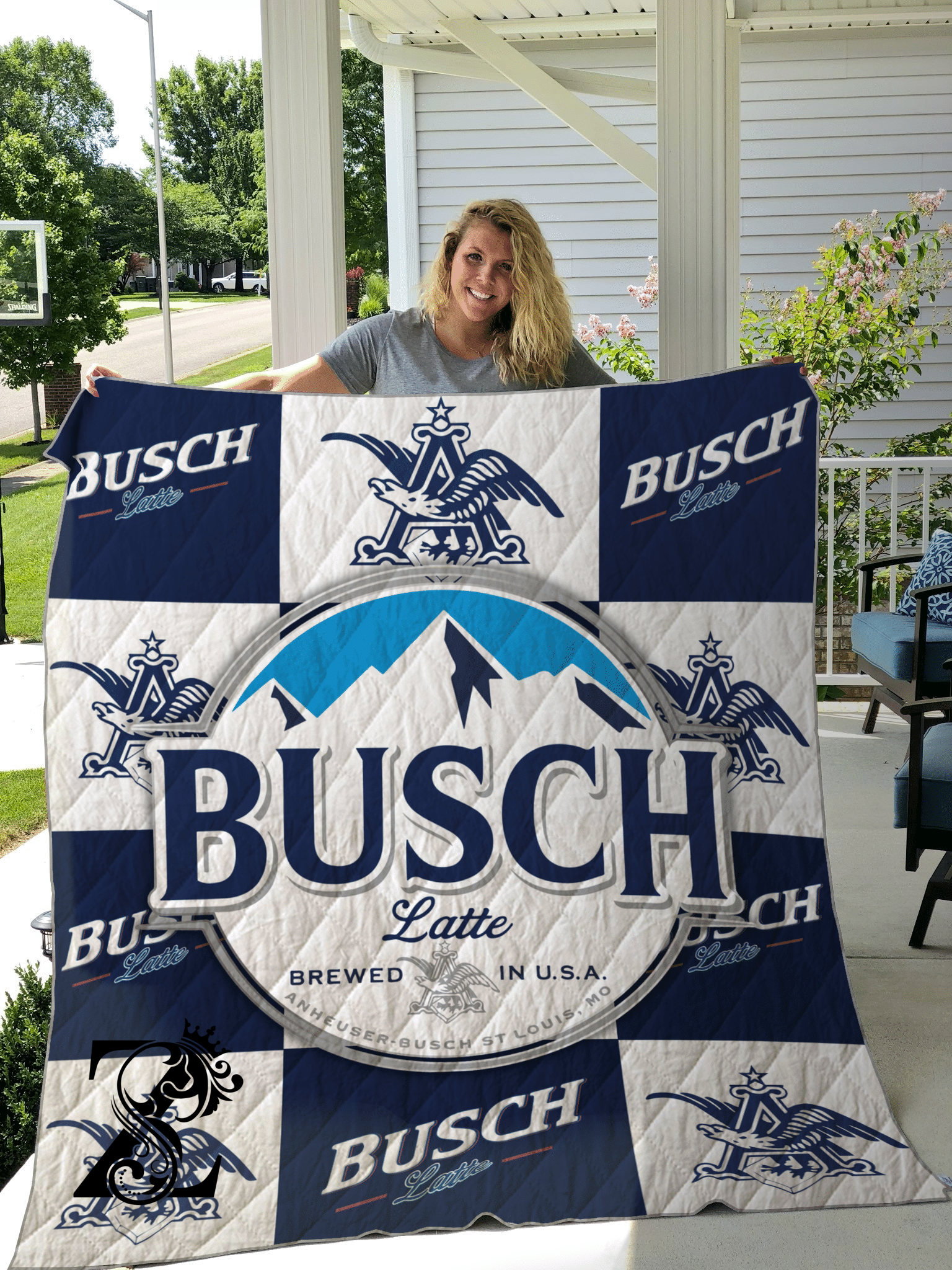 Drink Busch Beer Quilt 8Nk