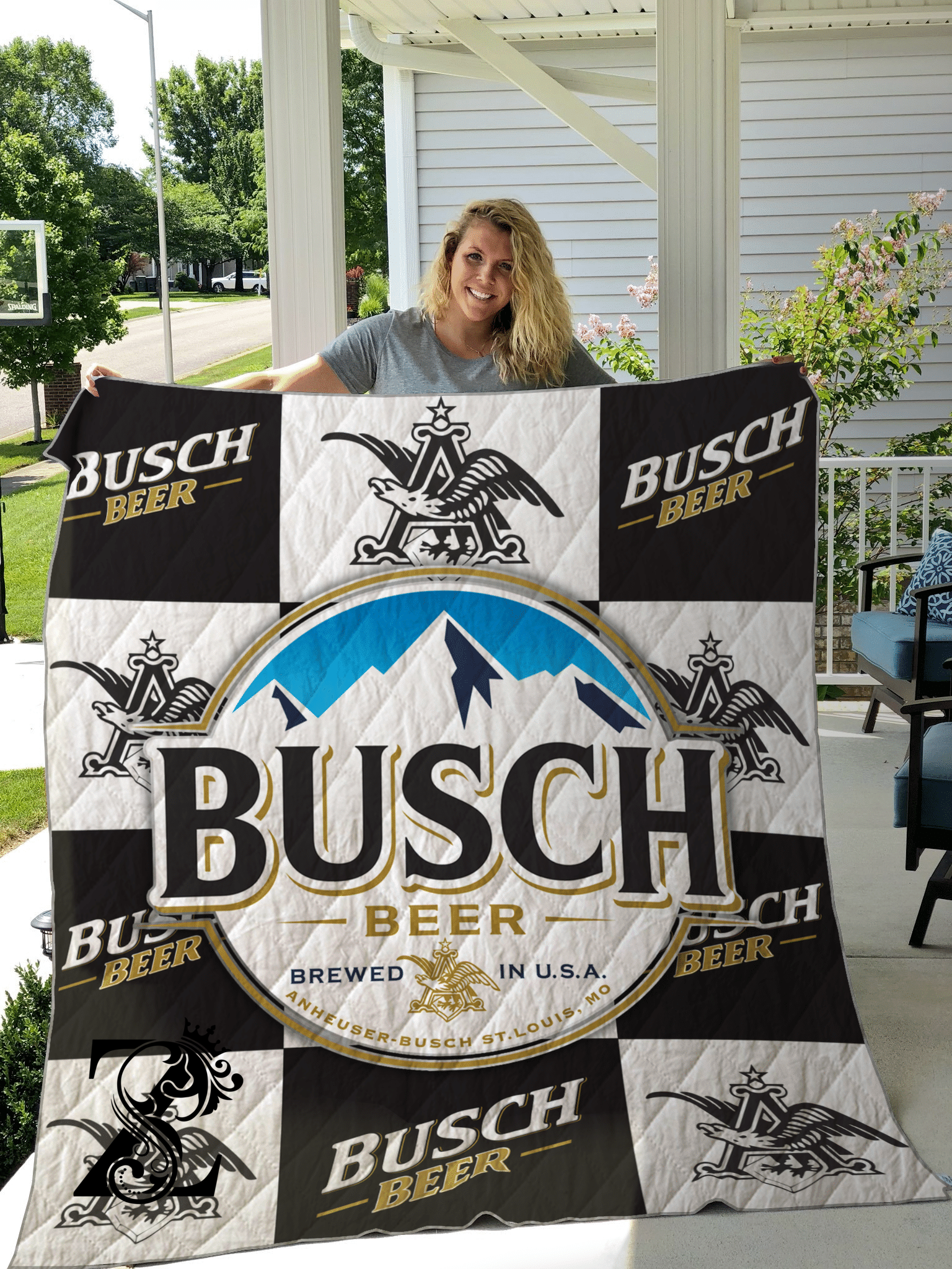 Drink Busch Beer Quilt 6Cj