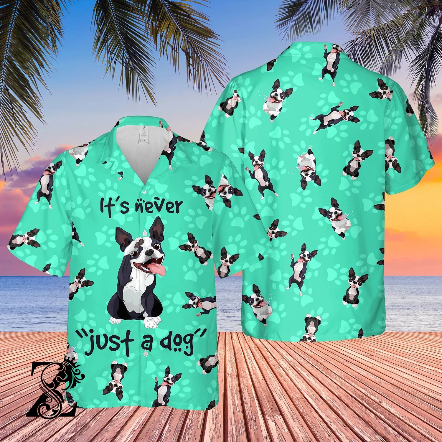 Boston Terrier It’S Never Just A Dog – All Over Print Hawaiian Shirt – S M L Xl 2Xl 3Xl 4Xl 5Xl 1207