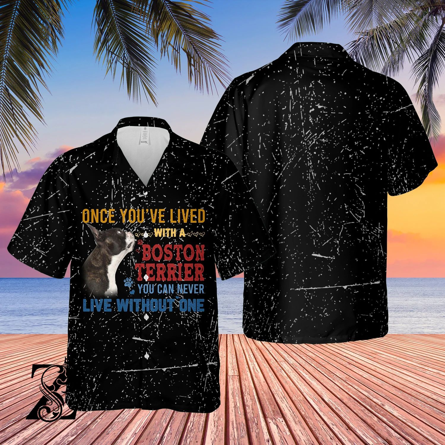 Boston Terrier Can Never Live Without – All Over Print Unisex Hawaiian Shirt – S M L Xl 2Xl 3Xl 4Xl 5Xl 1207