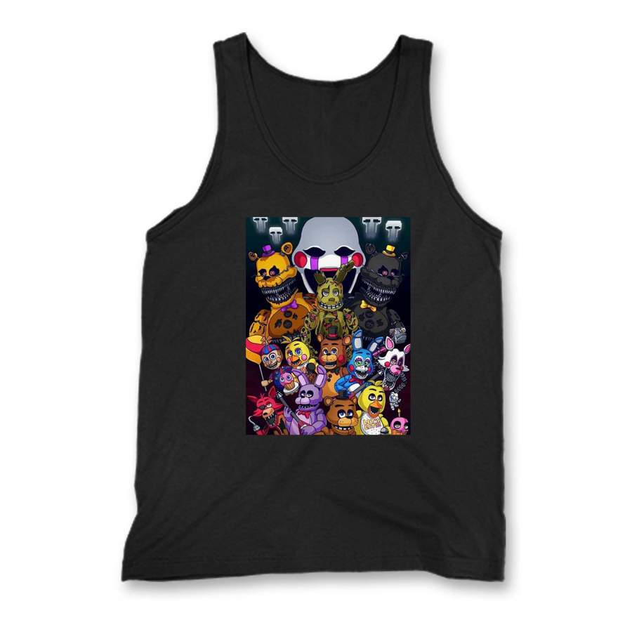 Five Nights At Freddys Horror Scary Video Game Man’s Tank Top