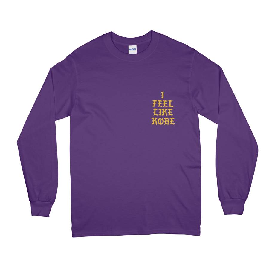 I Feel Like KOBE BRYANT LOS ANGELES MAMBA OUT Long Sleeve Unisex Shirt Purple