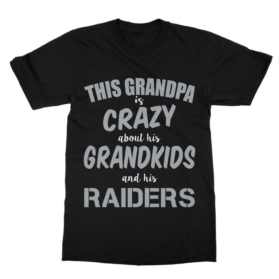 Crazy About Grandkids Raiders Grandpa T-Shirt (Men)