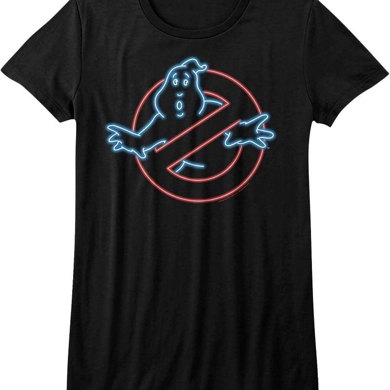 Ladies Neon Logo Real Ghostbusters Shirt