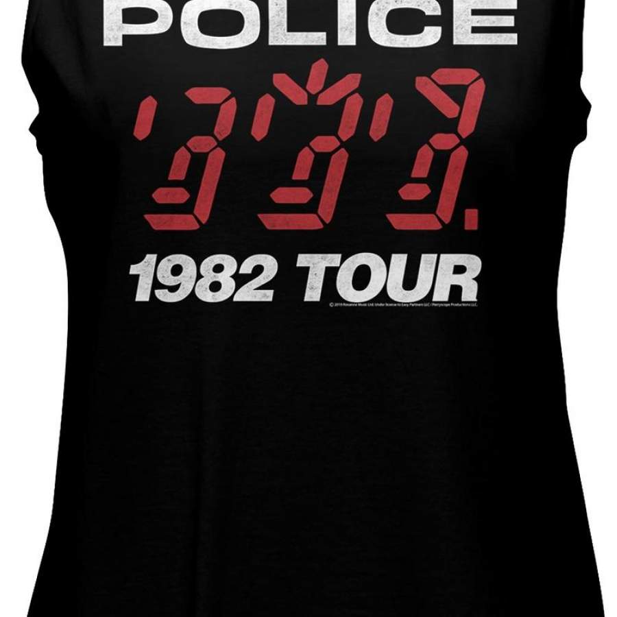 Ladies Ghost In The Machine 1982 Tour The Police Muscle Tank Top