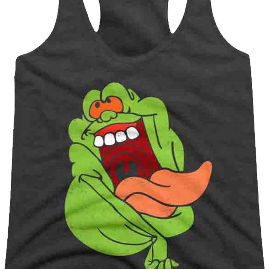 Ladies Slimer Real Ghostbusters Racerback Tank Top