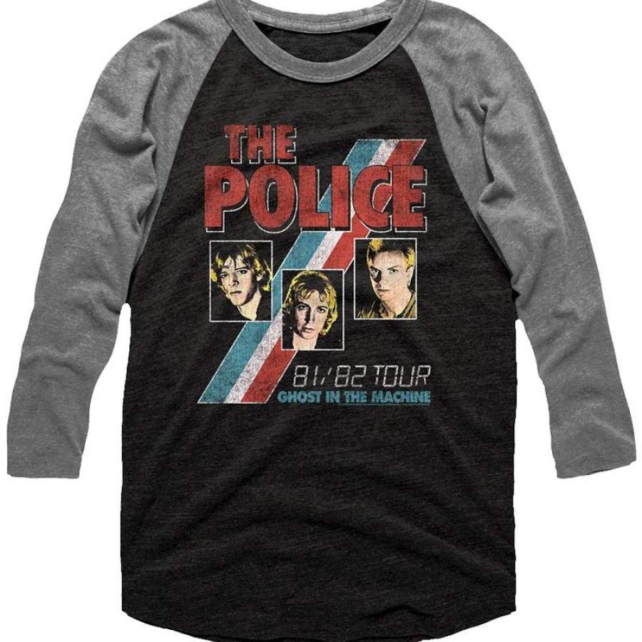 Ghost In The Machine Tour The Police Raglan Baseball Shirt