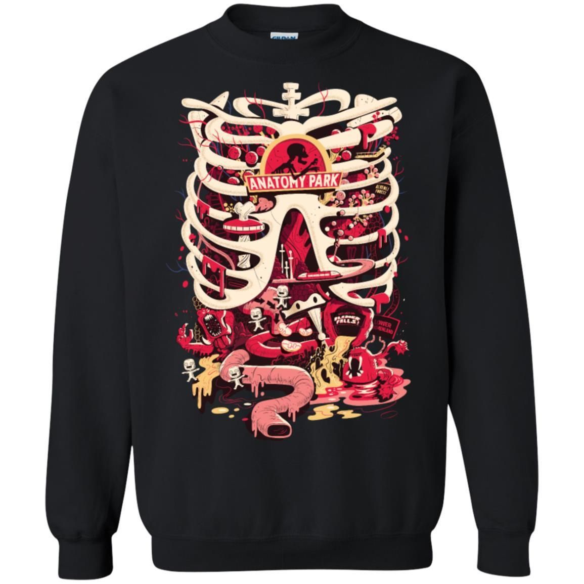 Rick And Morty Anatomy Park Skeleton Unisex Crewneck Pullover Sweatshirt