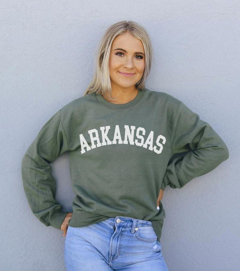 Arkansas Sweatshirt, Arkansas Shirt, Arkansas Sweater, Crewneck Sweatshirt, University Of Arkansas, Fleece Sweatshirt, Christmas Gift