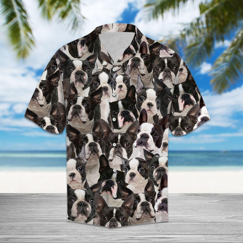 Boston Terrier Awesome Hawaiian Shirt For Men, Hawaiian Shirt For Women, Aloha Shirt, Hawaii Shirt