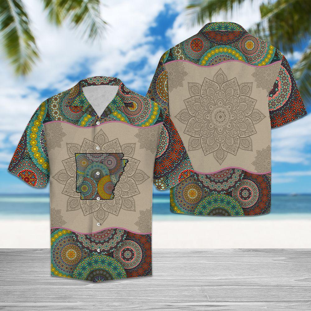 Awesome Arkansas Mandala Hawaiian Shirt For Men, Hawaiian Shirt For Women, Aloha Shirt, Hawaii Shirt