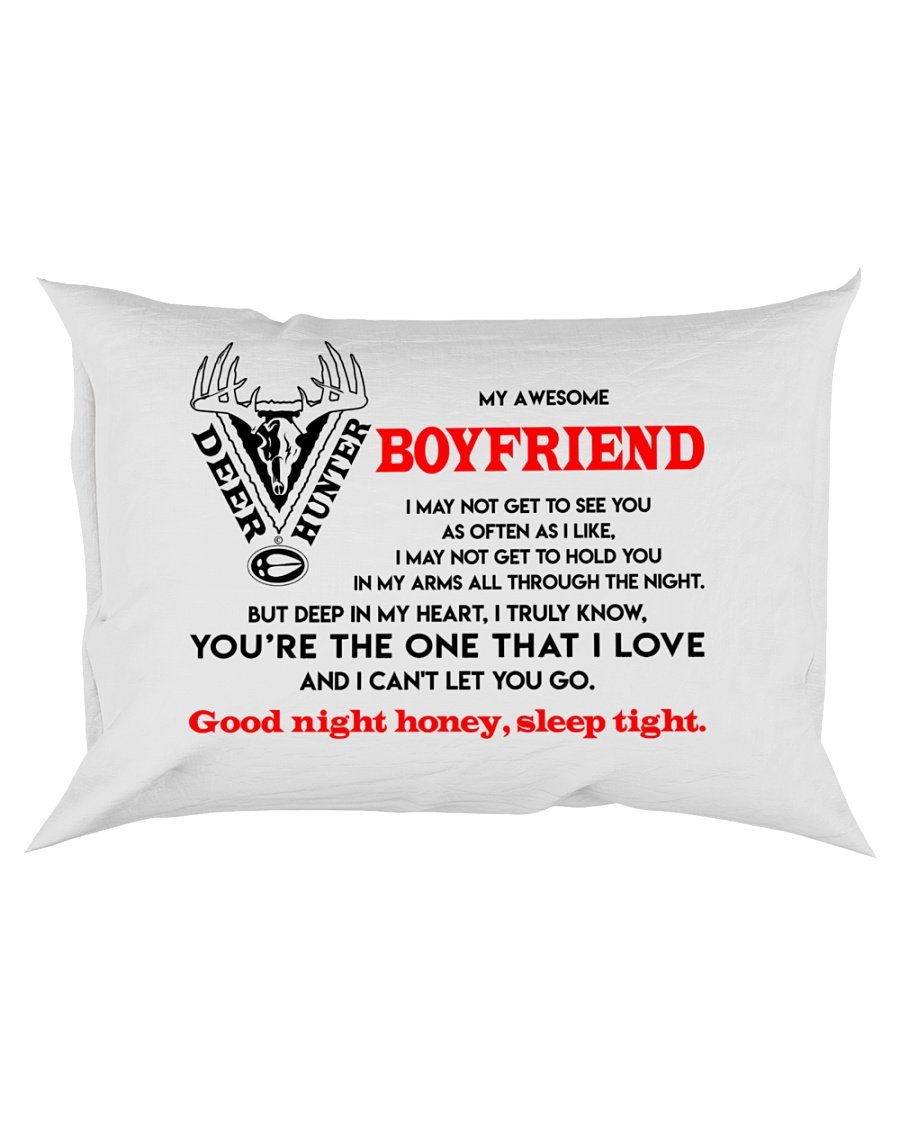 Hunting Boyfriend Good Night Sleep Tight Pillow