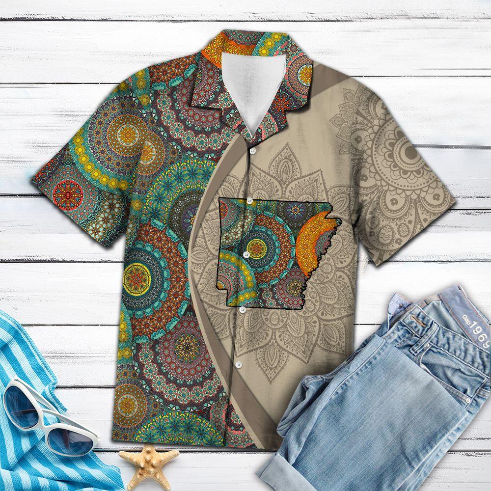 Arkansas Mandala Hawaiian Shirt For Men, Hawaiian Shirt For Women, Aloha Shirt, Hawaii Shirt