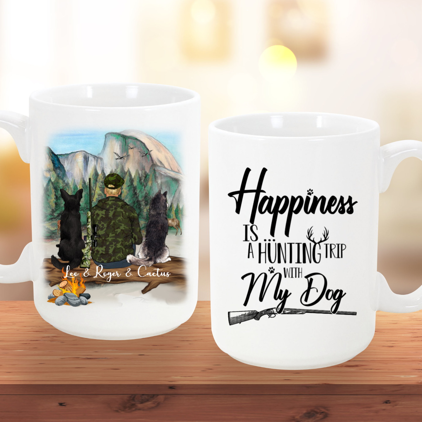 Hunting Is Better With Dogs Preview Customized Skin Hair Quotes Mug , Personalized Father’s Day Gift Mug HQ