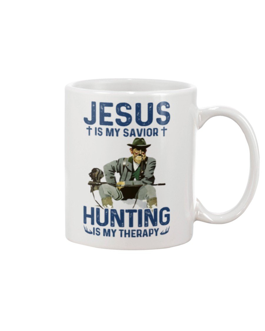 Jesus Is My Savior Hunting Is My Therapy Mug | Easter Mug