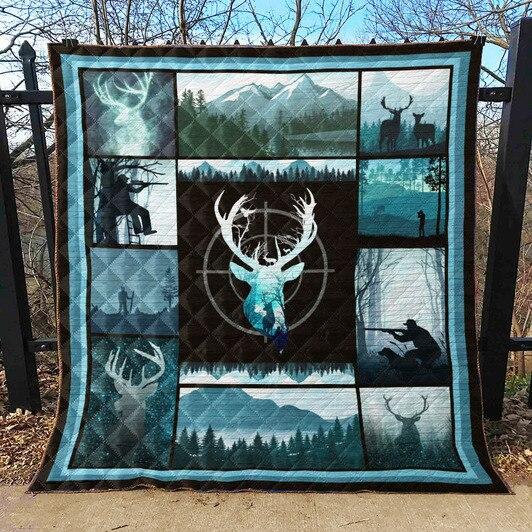 Hunting Deer Hunting Fleece Blanket