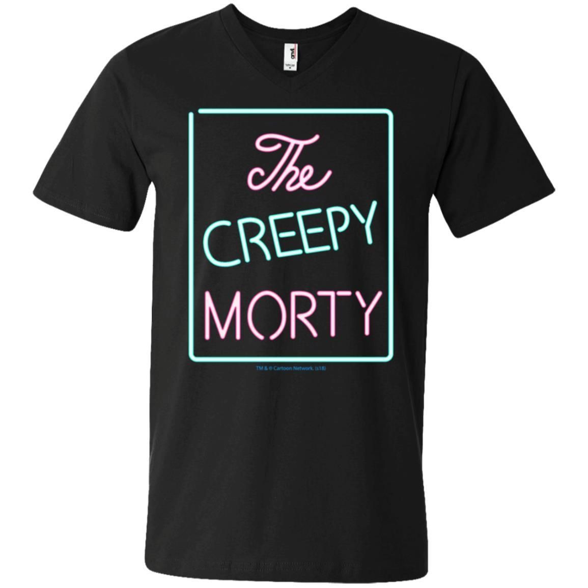 Rick And Morty The Creepy Morty Men V-Neck T-Shirt