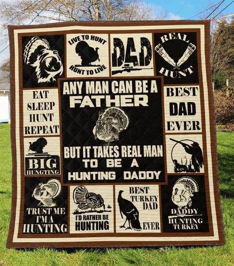 Real Man To Be A Hunting Daddy Fleece Blanket