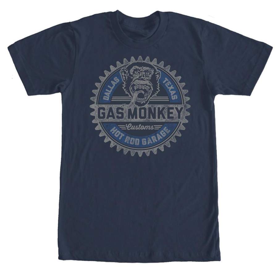 Gas Monkey Men’s Dallas Texas Gear T Shirt Navy Blue S