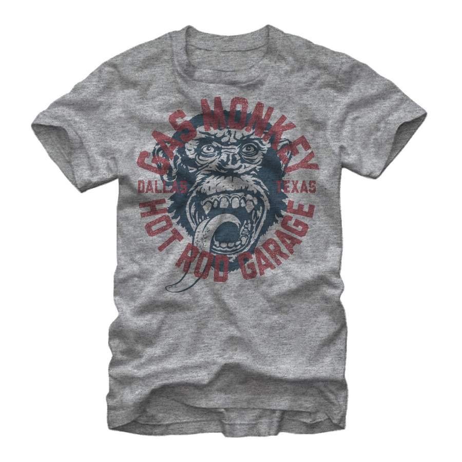 Gas Monkey Men’s Dallas Hot Rods T Shirt Athletic Heather